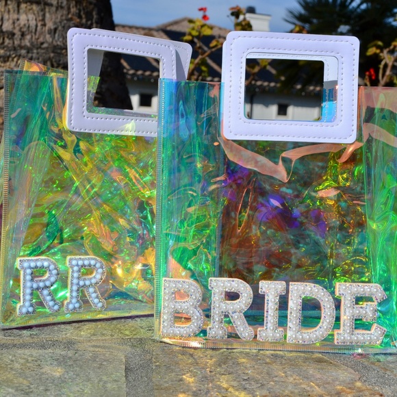 Mini Holographic Bride Tote Bag - Picture 5 of 7